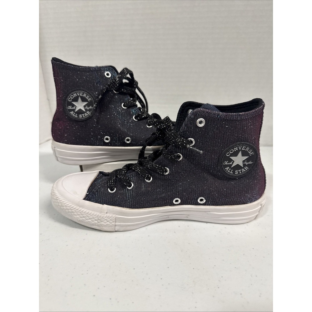 Converse Chuck Taylor All Star Women High Top Shoe Starware Laser Black/Pink 5.5